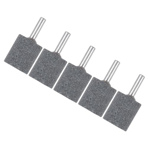 -Pack Abrasive Mounted Stone Grinding Bits, 1/4 in(6mm) Shank Aluminum 25mm 5