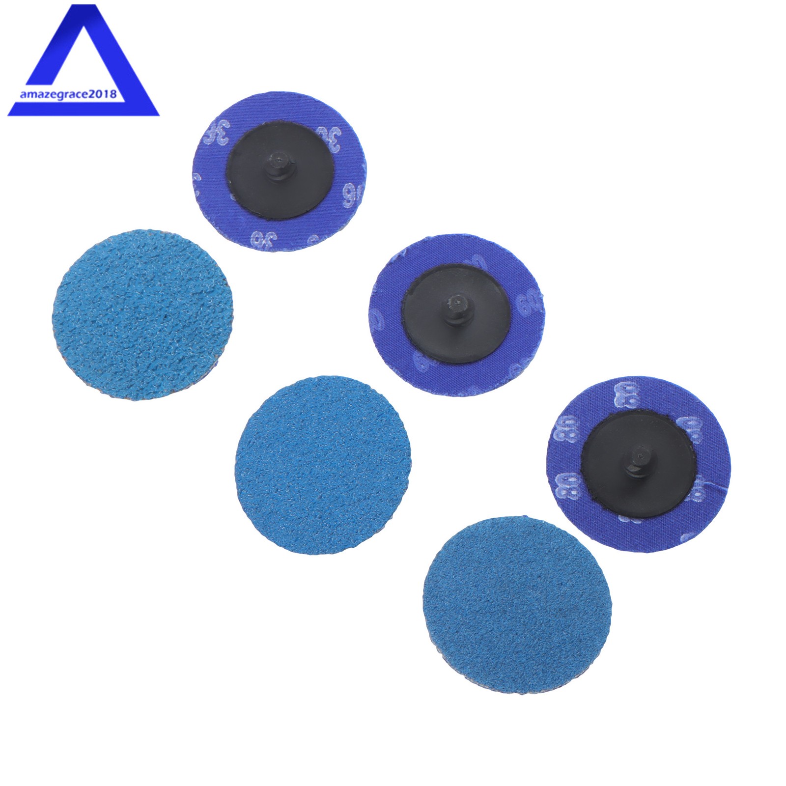 80Pcs 2″ Roll Lock Sanding Disc Set 36/60/80Grit 1/4 Shank for Drill Die Grinder