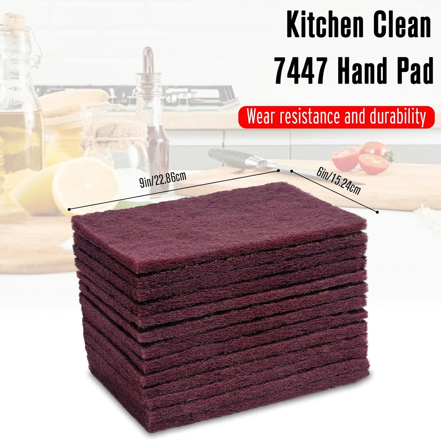 25Pack 6″x9″ Maroon General Purpose FINE Scuff Pads Automotive Surface Prep P320