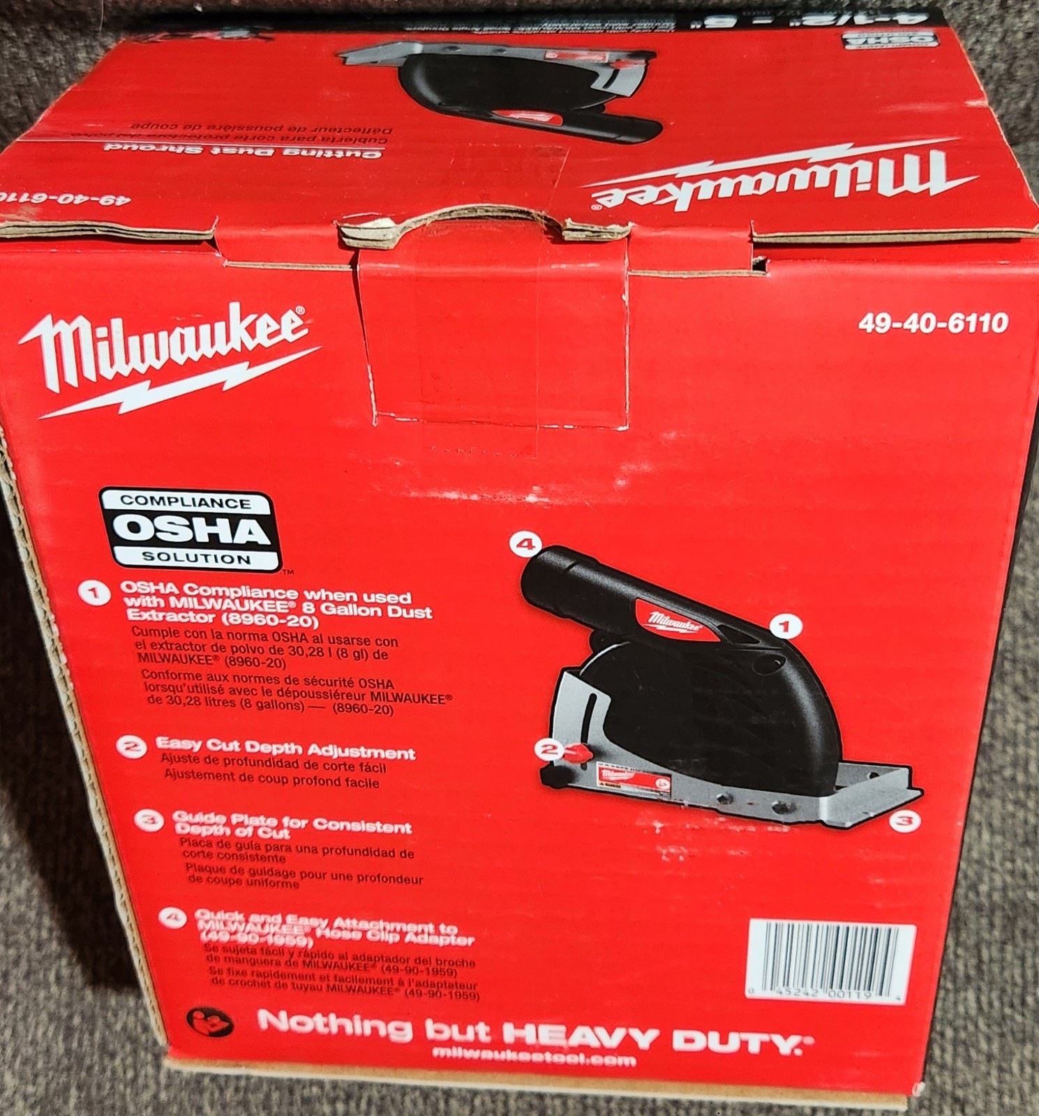 Milwaukee Tool 49-40-6110 Cutting Dust Shroud 4 1/2″ – 5″ NIB