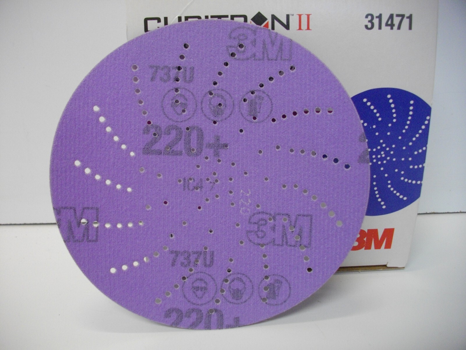 3M 31471 Cubitron II 5″ Hookit clean sanding disc 220+ Grit Box of 50 each