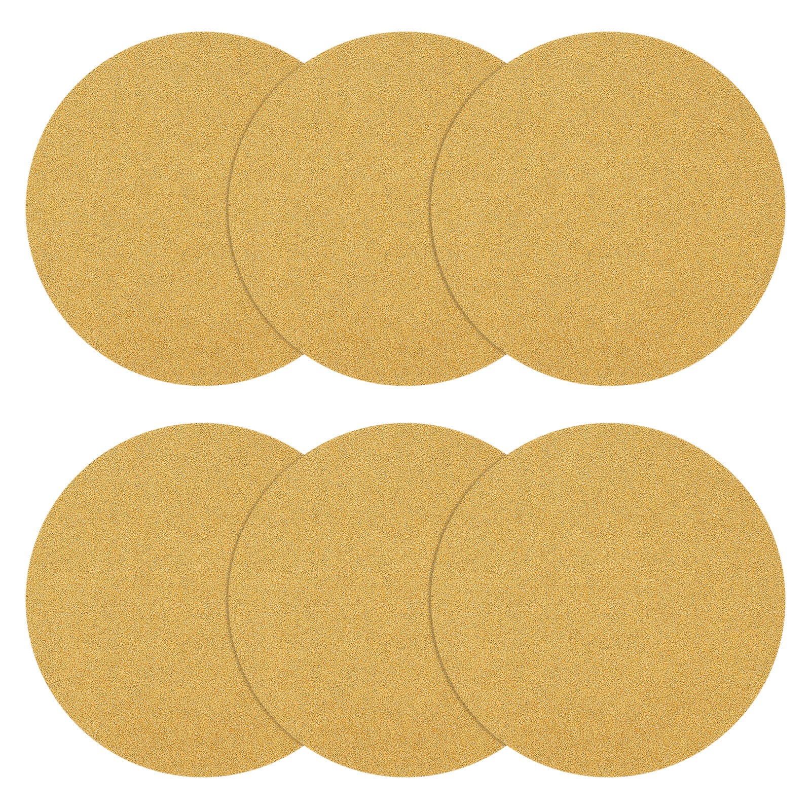 40 Pcs 5 Inch 60 Grit Hook and Loop Sanding Disc, Yellow