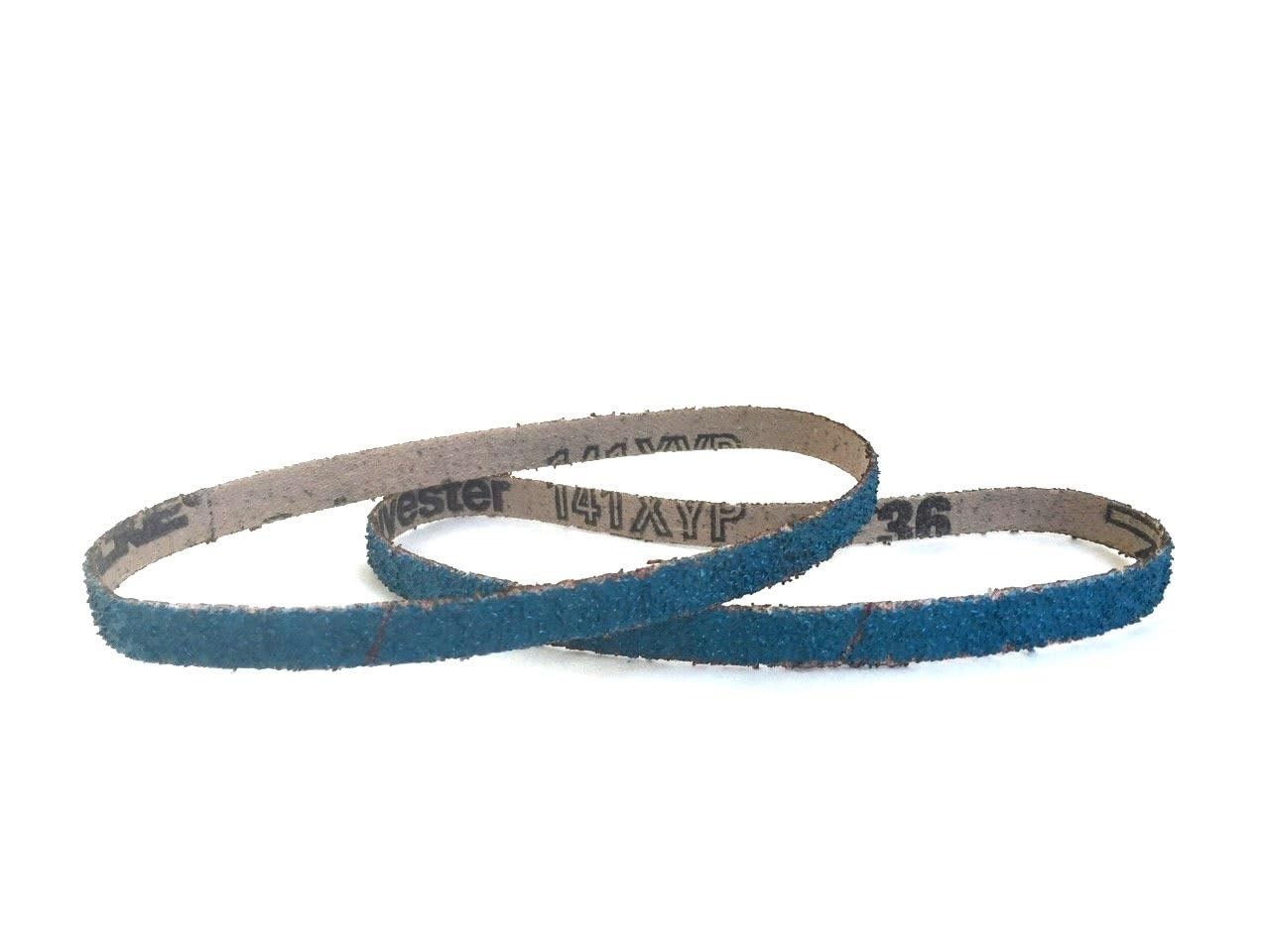 3/8 Inch X 13 Inch Zirconia Cloth Sanding Air File Belts (30 Pack, 40 Grit)