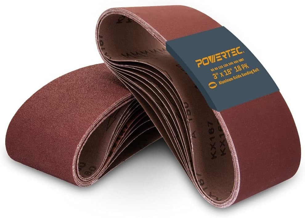 Comprehensive 18-Piece Aluminum Oxide Sanding Belt Set: 60-400 Grits Selection