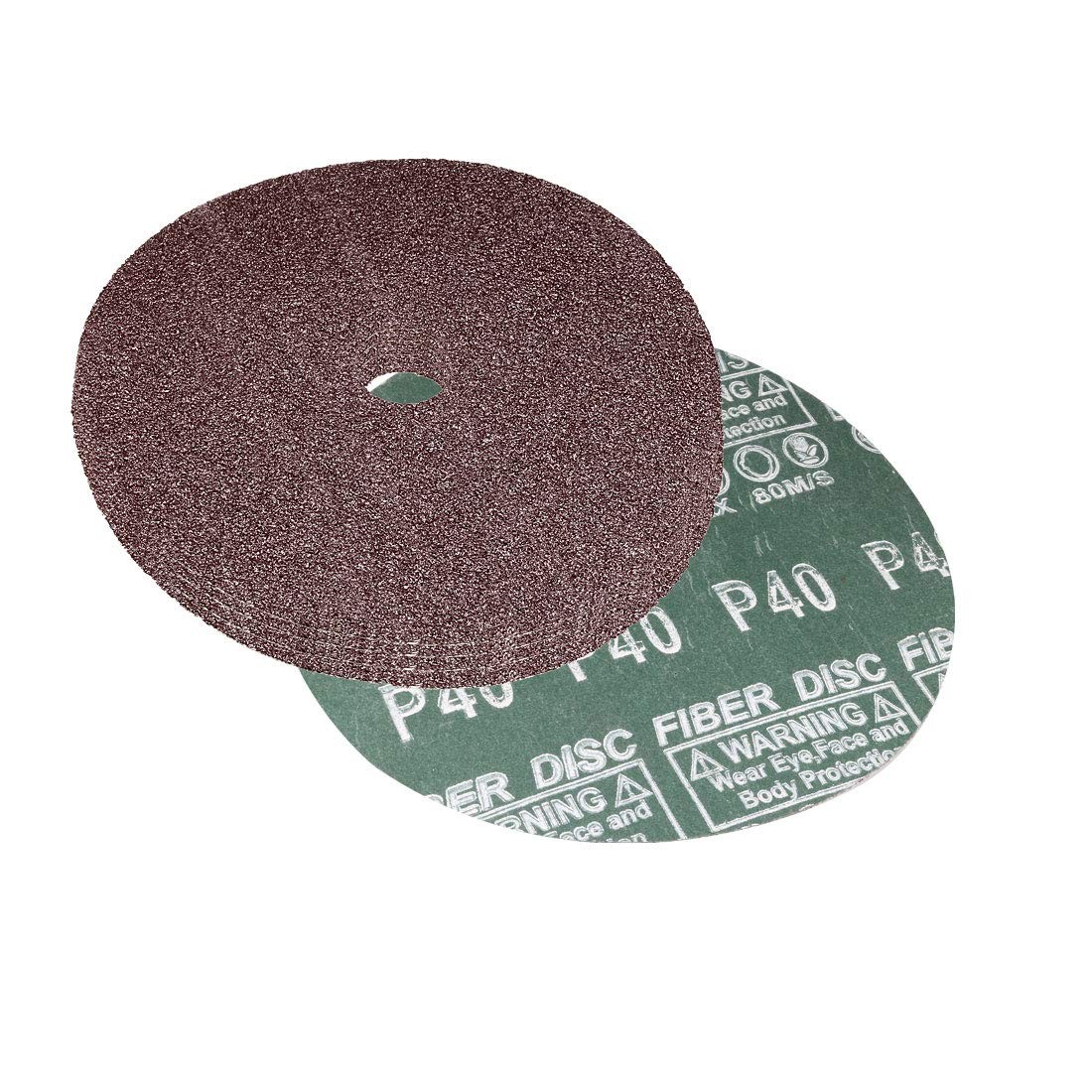 uxcell 6-Inch x 7/8-Inch Aluminum Oxide Resin Fiber Discs Center Hole 40 Grit…