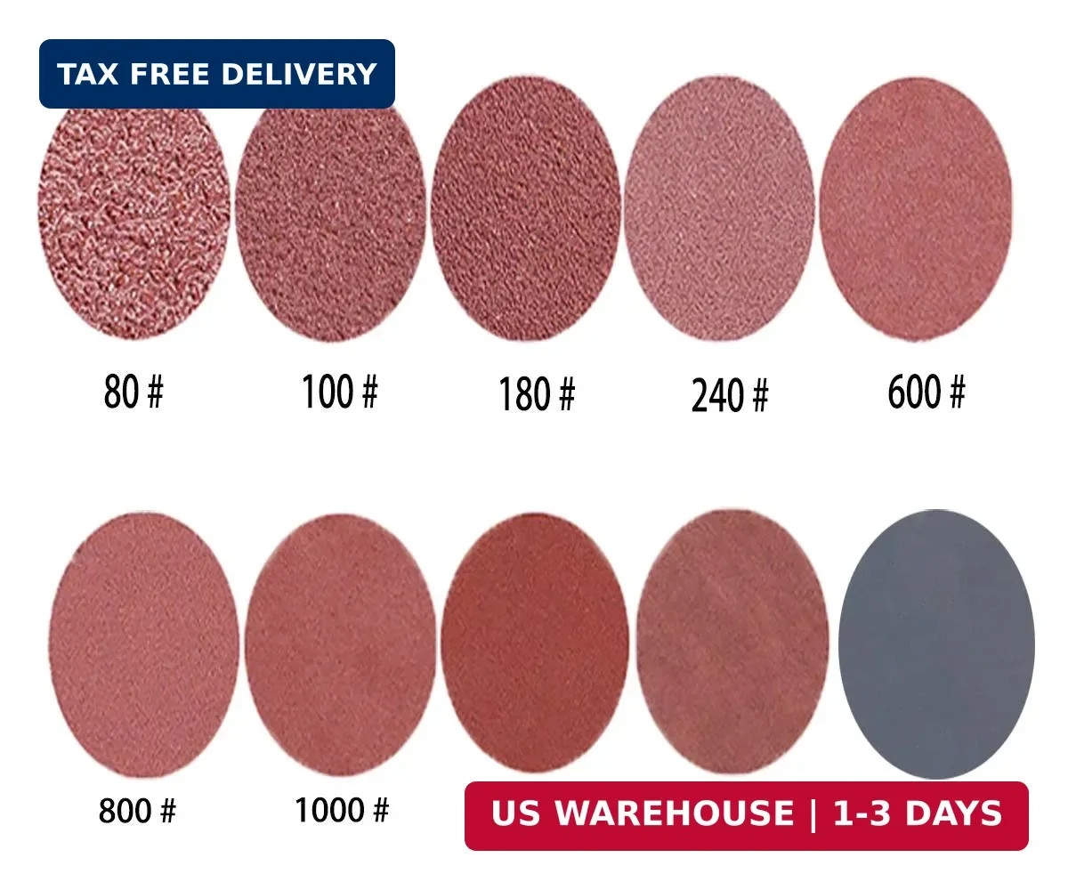 200 Pieces 2 Inch Sanding Discs, 80-3000 Grit Sandpaper with 1/4″ Shank Backing