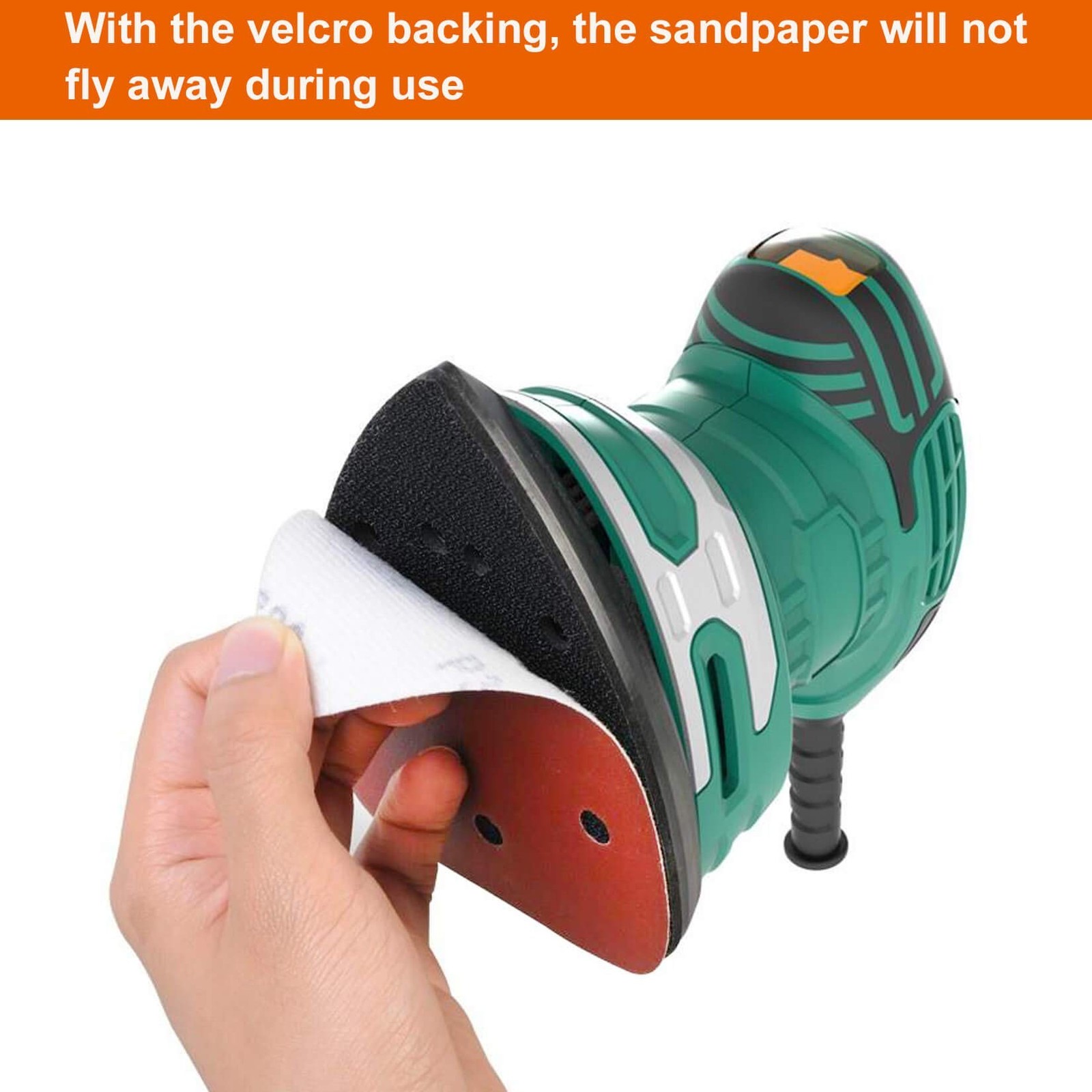 Detail Sander Paper, 80-600 Grits, Hook and Loop Backing, 5 Holes, for Sandin…