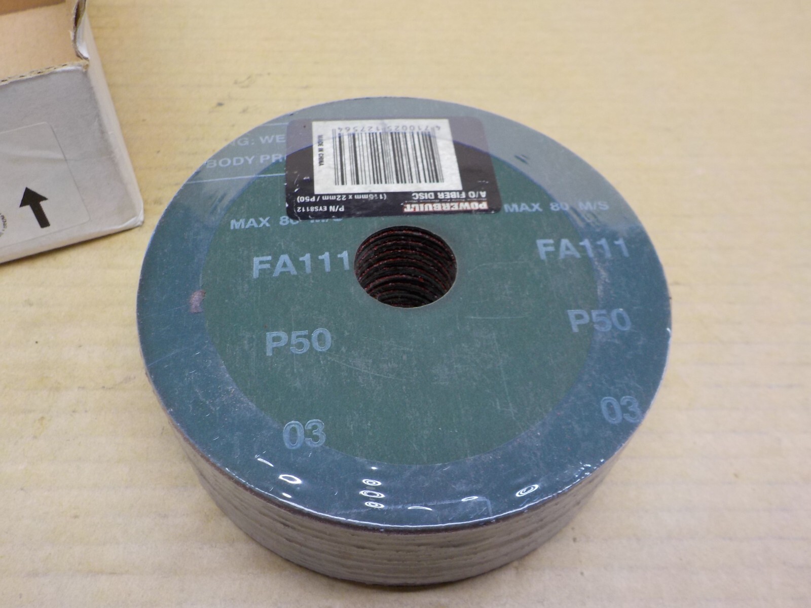 Powerbuilt 115x22mm P50 Aluminium Oxide Discs, 25 Pack Sanding Discs, This item