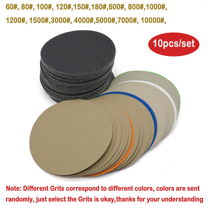 50mm Wet or Dry Sanding Discs 2in Sandpaper Hook & Loop No Hole 60-10000 GRIT