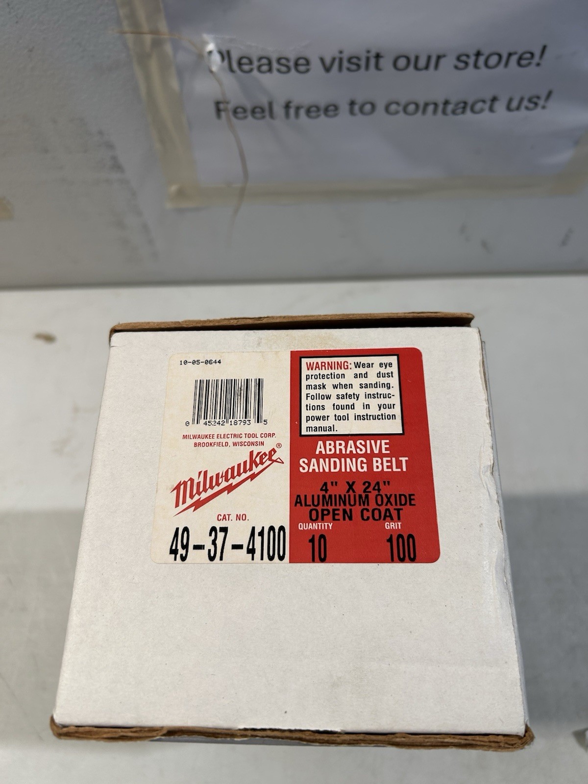 Milwaukee 49-37-4100 Sanding Belt 4 in W x 24 in L 100 Grit Fine Grade