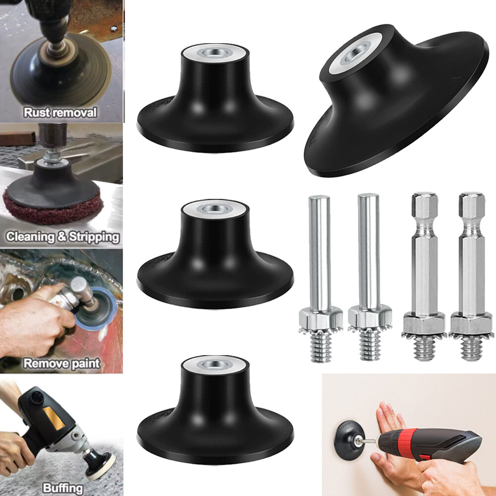4PCS 1/4″ Shank Roll Lock 2″ Sanding Disc Pad Holder for Die Grinder Drill US