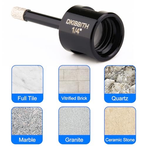 1/4 Inch Dry Diamond Core Drill Bits Set 2 pcs for Ceramic (6 mm) 1/4″ x2pc