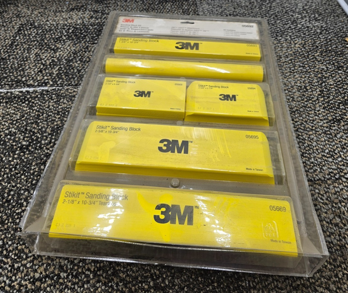 3M 05692 Stikit™ Attachment – Sanding Block Assembly – 6-Block Yellow