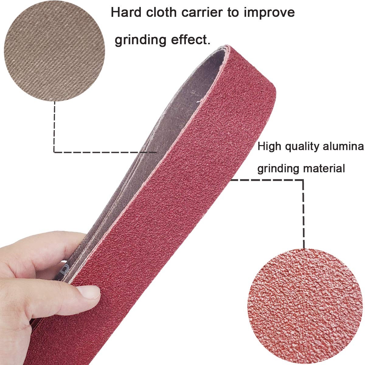 18 Pack 1-1/2 x 30 Inch Sanding Belts for Pipe Tube Polisher Sander- 3 Each…