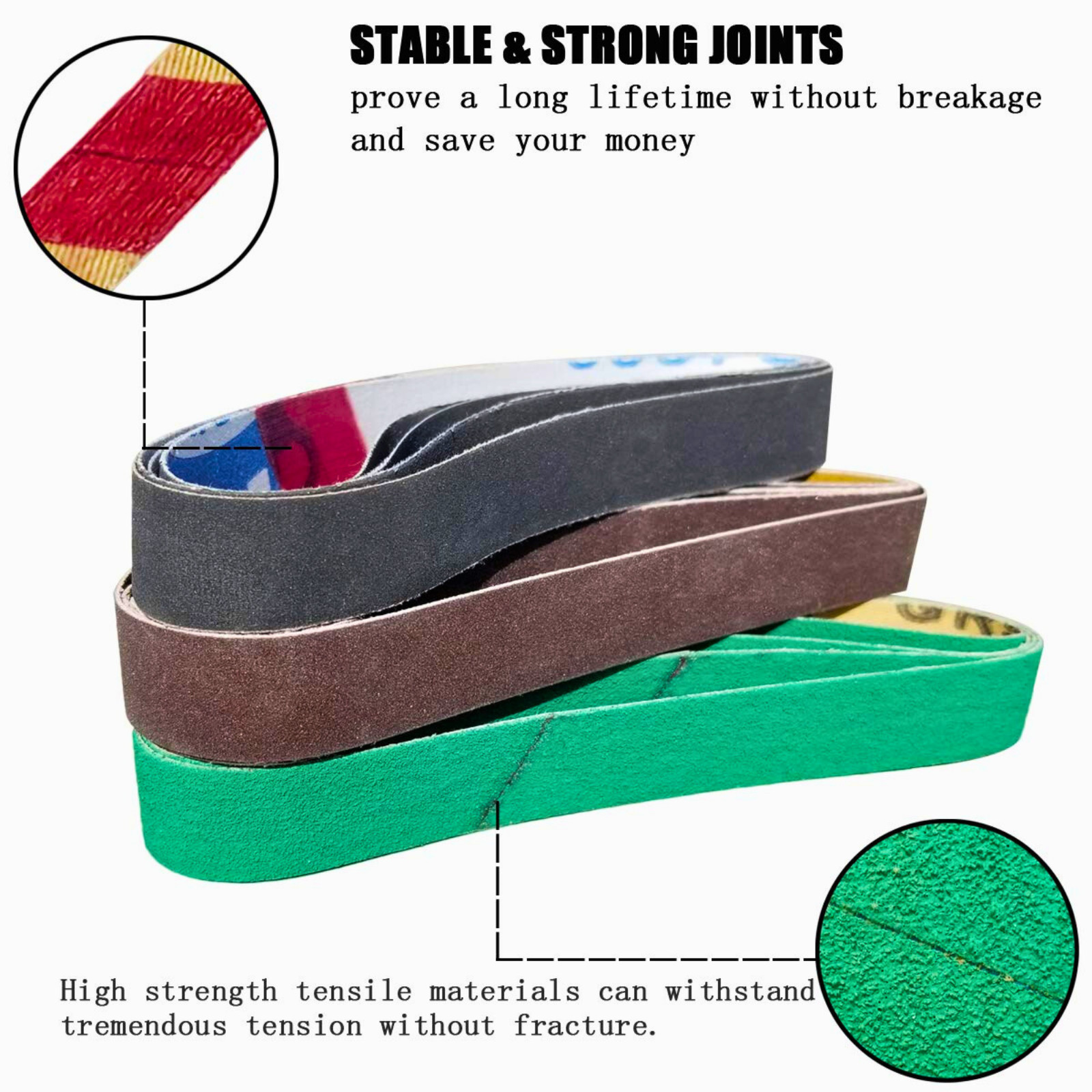 24 Pcs 1/2″ X 12″ Replacement Belt Kit for Work Sharp Original Knife & Tool Shar