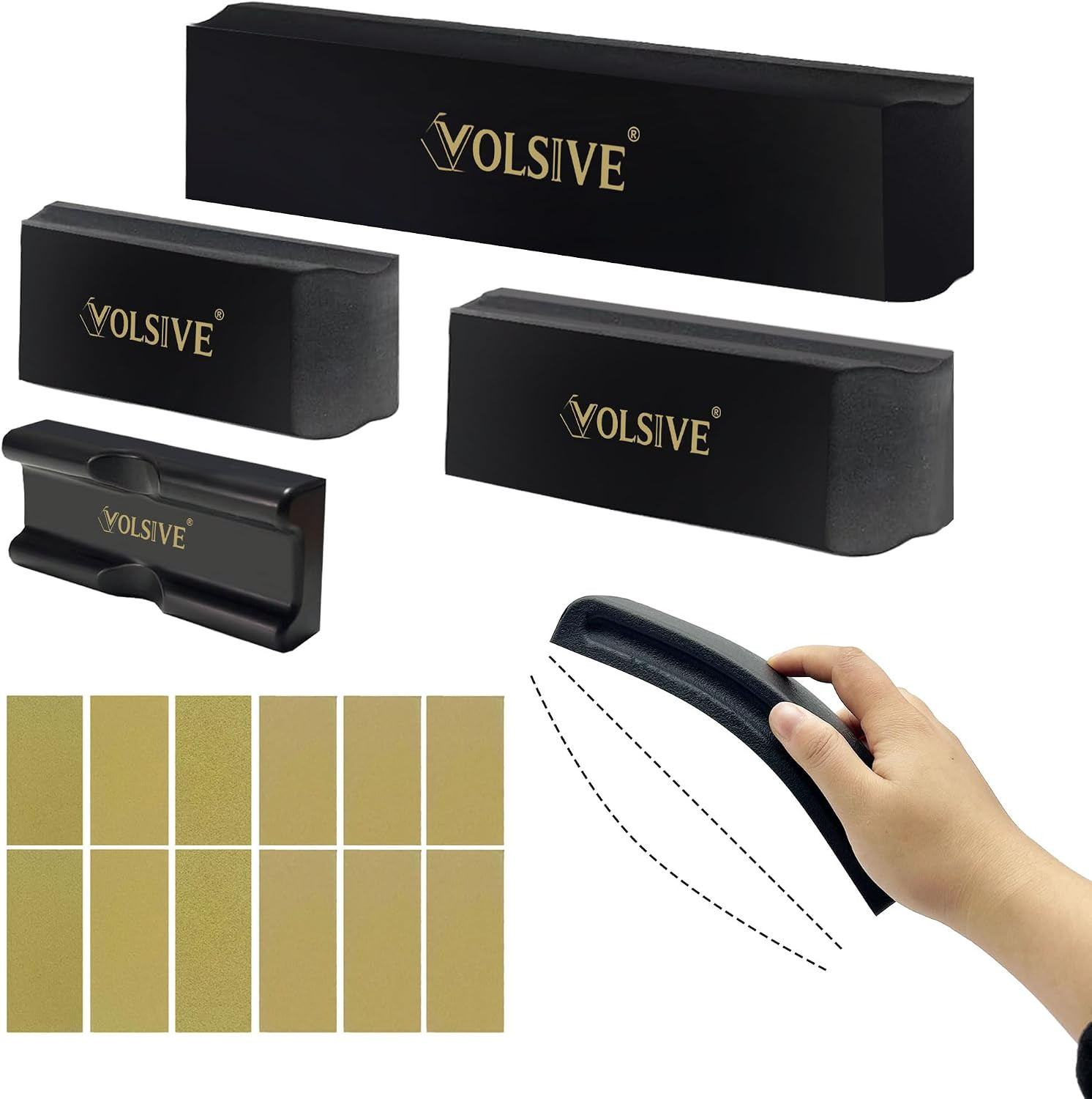 24Pcs Adjustable Sanding Block Kit,Hand Abrasives Auto Body Sanding Block Set