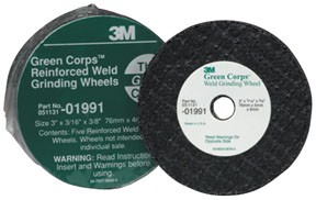 GREEN CORPS REINFORCED WELD GRINDING WHEEL 0199 MMM-1991