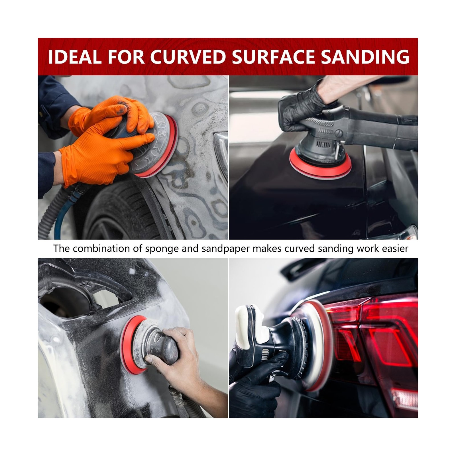 12Pcs 6 Inch Hook and Loop Sanding Sponge Discs 180-3000 Grit Wet Dry Sanding…