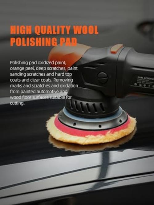 Wool Buffing Polishing Pads, 3Pcs 5″ (125mm) Coarse Medium 5 inch (125mm)