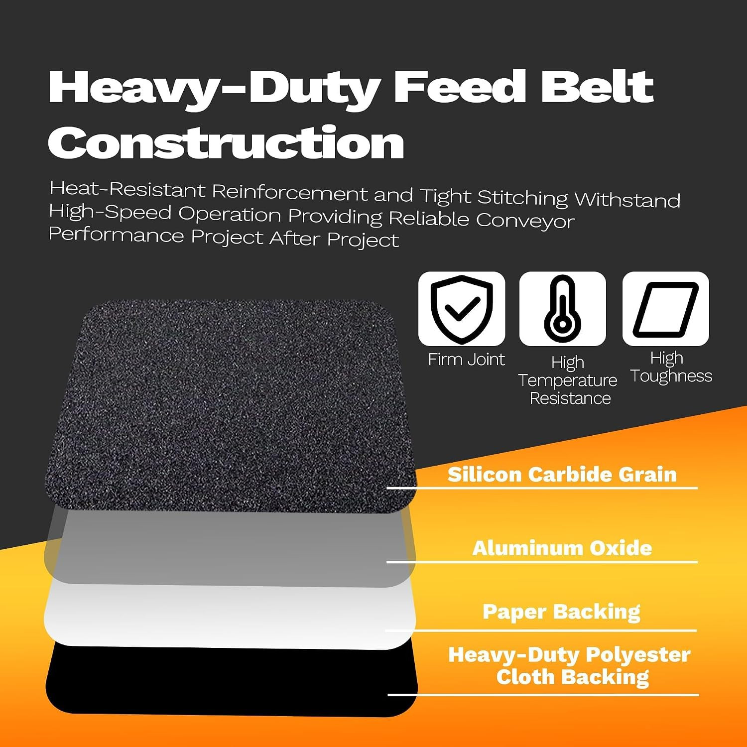 16-1/4 X 43-1/2 Inch 120 Grit Silicone Carbide Drum Sander Conveyor Belt Feed