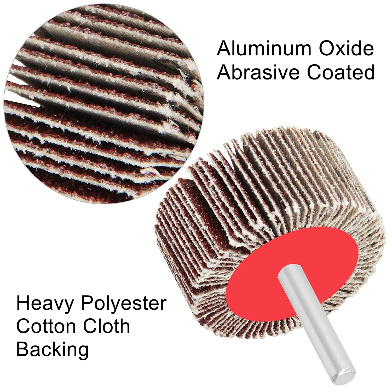 5PCS 2x1x1/4″ Flap Wheel Sander for Drill Flapper Sanding Grinding 40 60 80 Grit