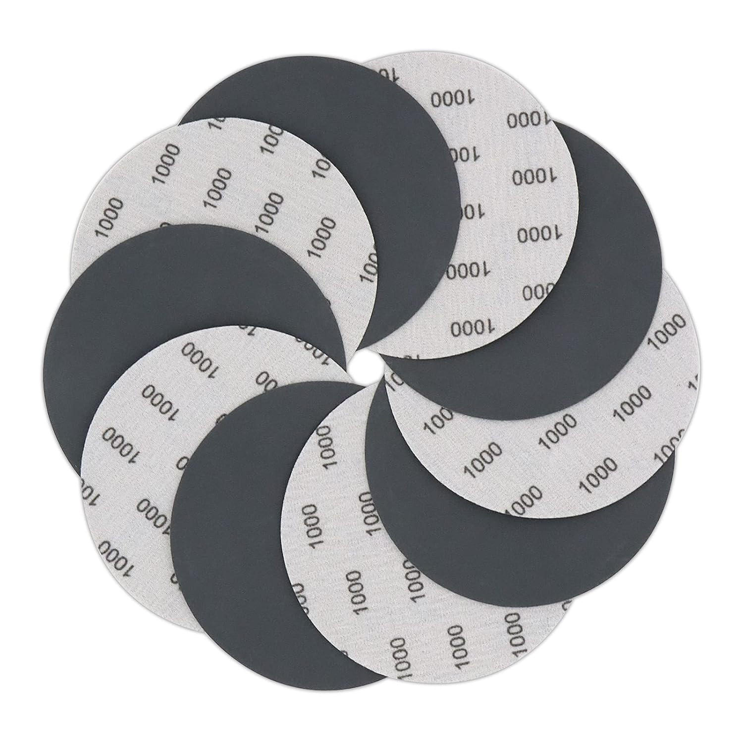 1000 Grit 5 Inch Hook & Loop Sanding Discs, 70PCS | Silicon Carbide Wet Dry Sand