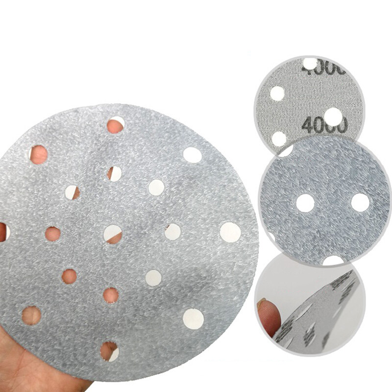 6″ 150mm 17Hole Wet&Dry Sanding Disc 600-5000Grit Sandpaper Film Hook&Loop Pads