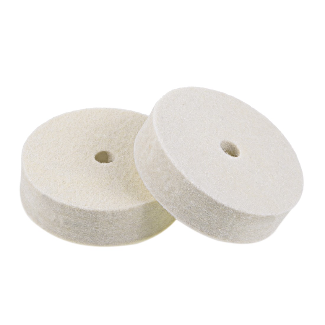 2pcs 3-Inch Compressed Wool Polishing Wheel Round Buffing Pads for Bench Grinder