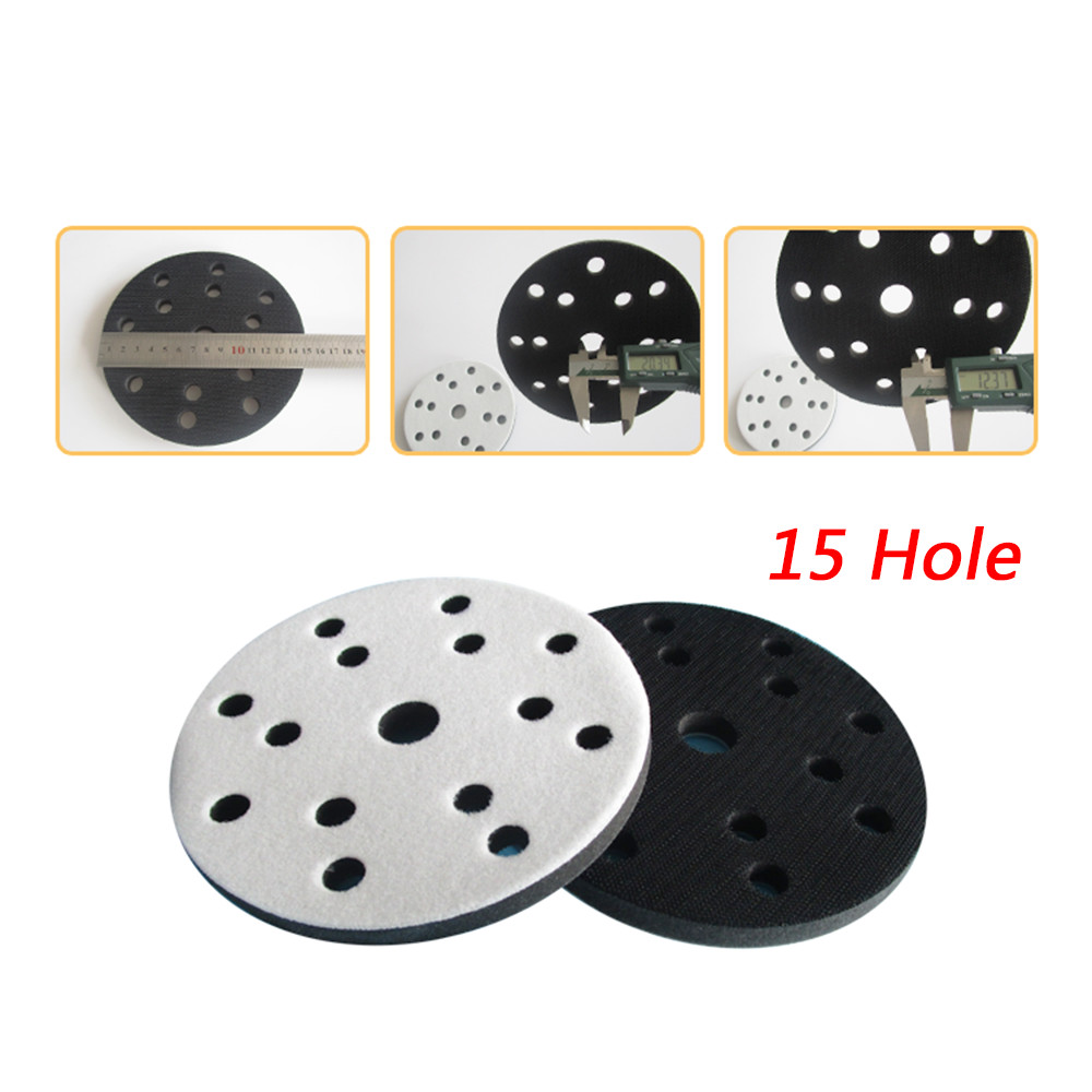 6″ 150mm Interface Pad 6/15/17/52/53/70 Hole Hook and Loop Soft Foam Pad Sander