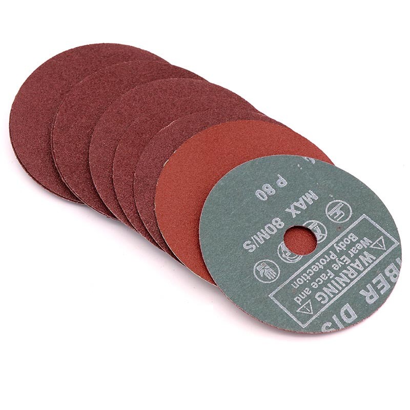 100mm 4 Inch Sanding Discs Sandpaper Grit 36/40/50/80/120 Steel Paper Material
