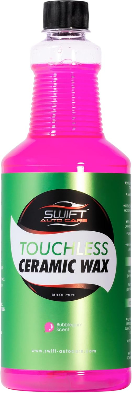 Swift Touchless Ceramic Foamable Wax (32 Oz) – Spray On/Rinse off for High-Gloss