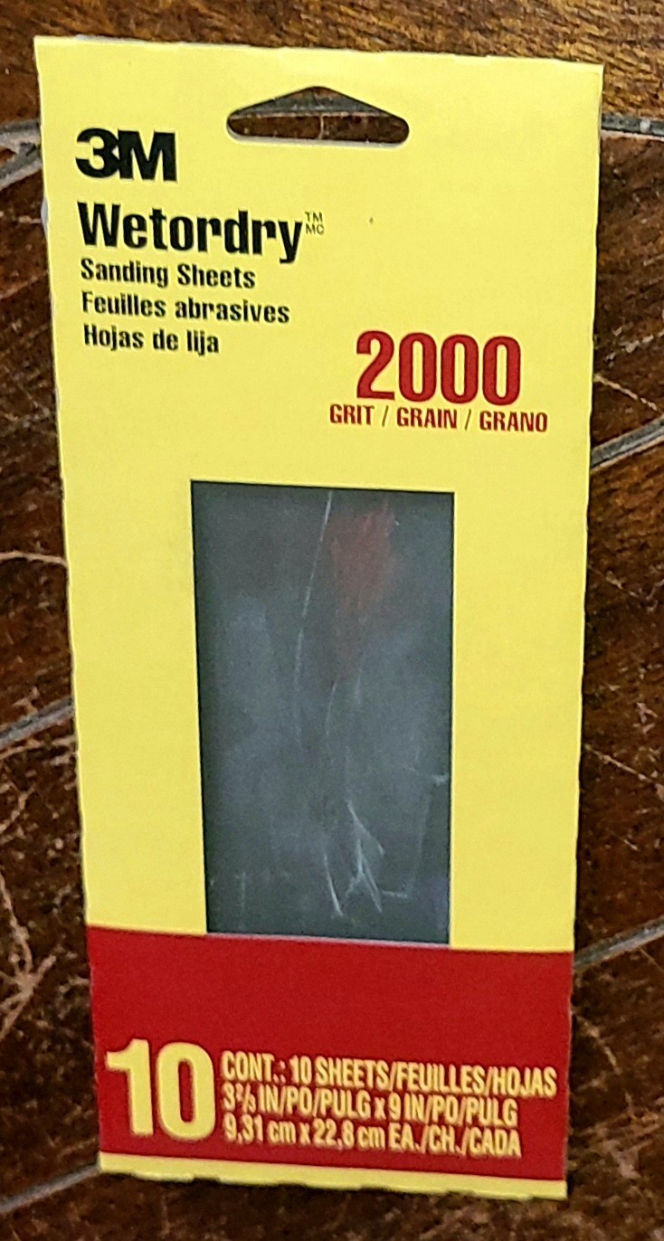 3M Wetordry 10ct Sanding Sheets *2000 Grit* 3-2/3″ x 9″ #5925-18-CC