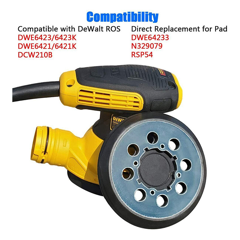 2x 5″ Orbital Sander Pads 8-Hole 4-Screw for Dewalt DWE6423/6423K, DWE6421/6421K