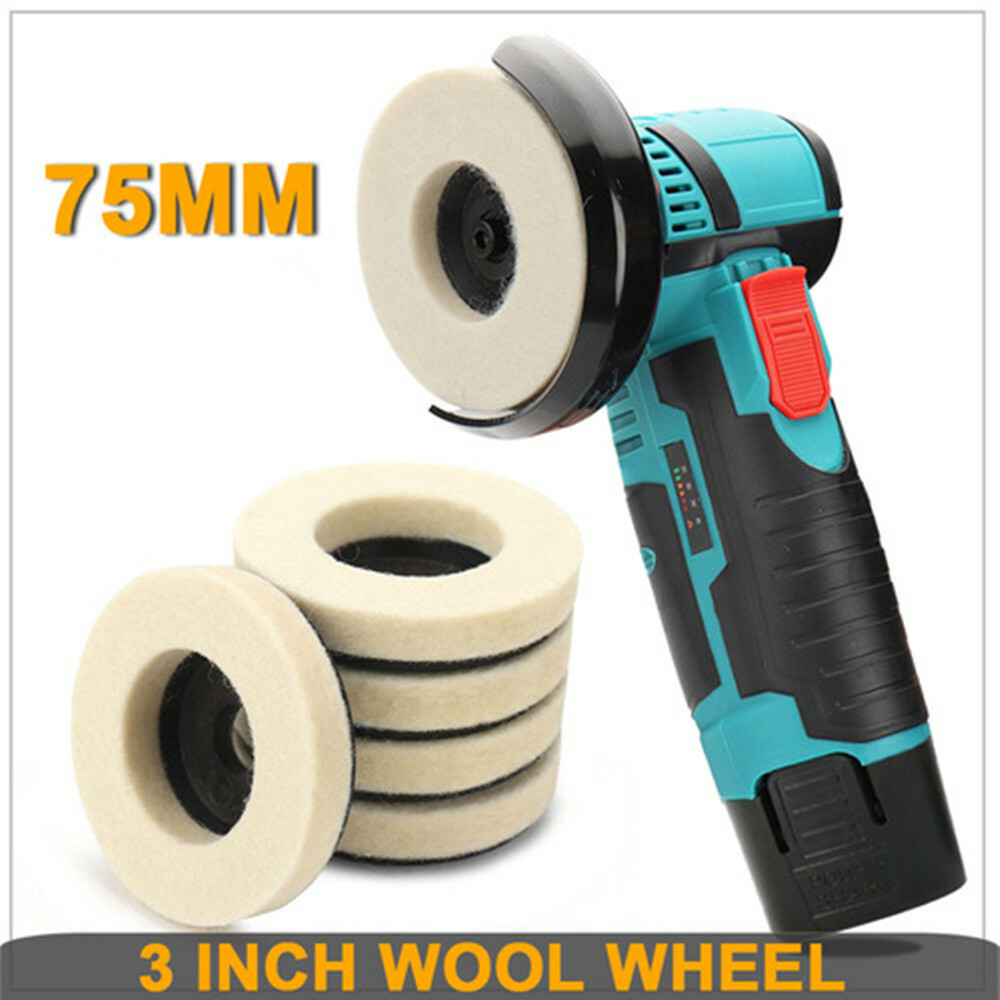 75mm 3 Inch Wool Felt Buffing Grinding Wheel Pad Buffer Polisher Polishing Disc