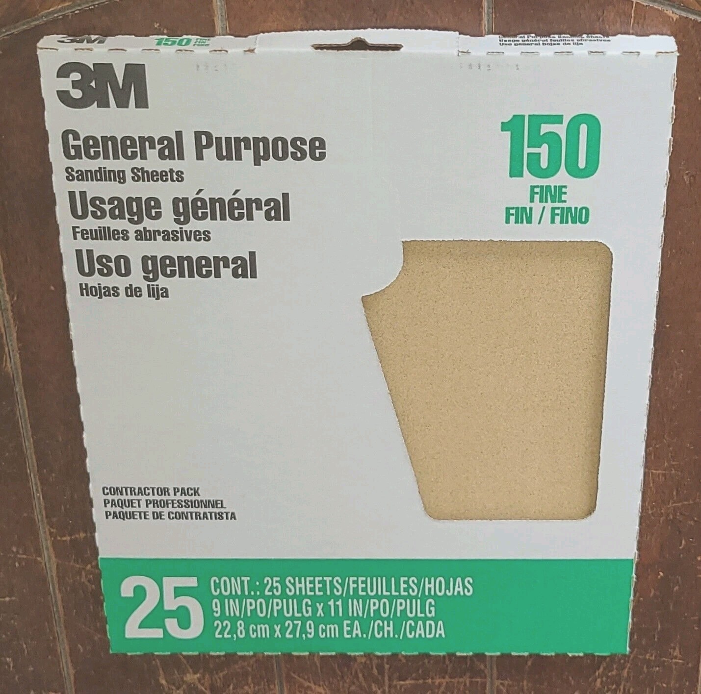 3M General Purpose 25ct Sanding Sheets *150 Fine* 9″ x 11″ #11602NA-25