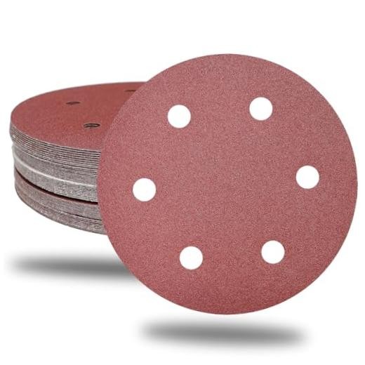 30 PCS 9″ 6 Hole Drywall Sanding Discs Set – 80 100 120 180 240 400 Grits