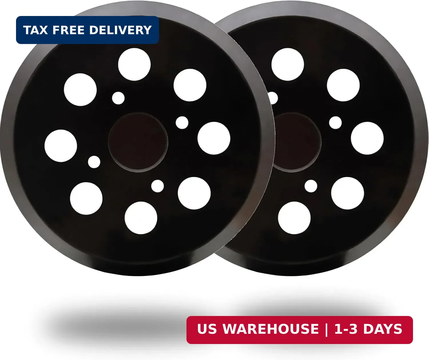 2 Pack 5 Inch 8 Hole Hook and Loop Sander Pad for Ridgid R2600, R2601 5″ Random.