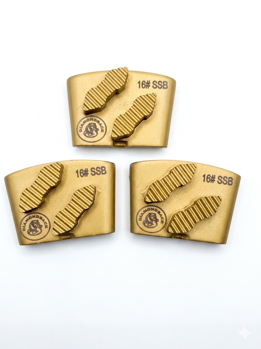 3 Pc – 16-Grit Super Soft Bond Grinding Segments for HTC EZ Change Systems 12 mm