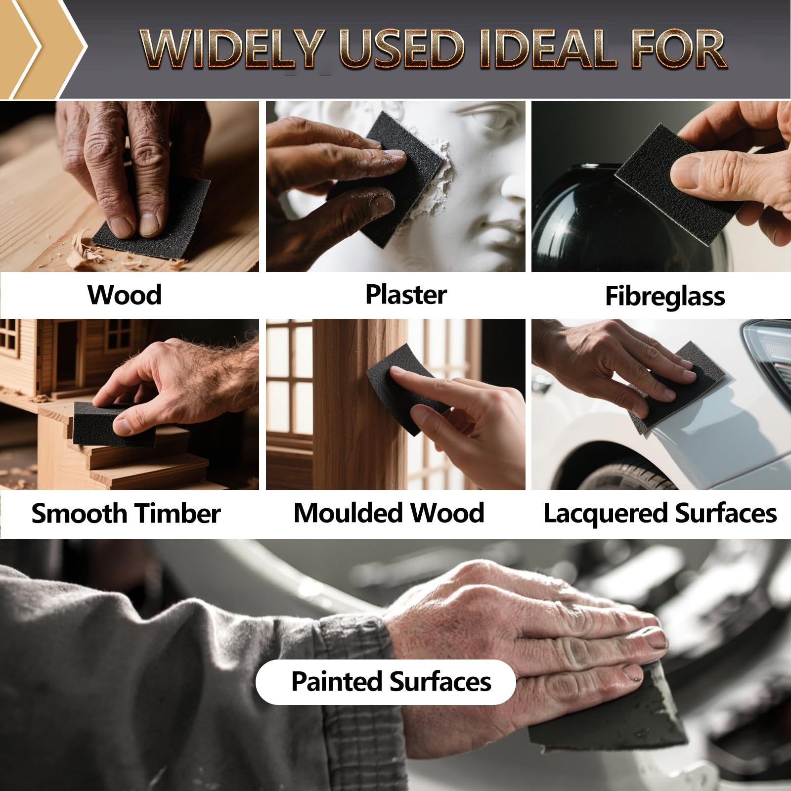 12-Sheet 9 x 11 Inch Wet Dry Fine Sandpaper Assortment, 400/600/800/1000/2000