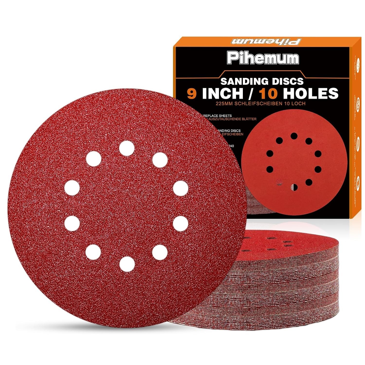 60 PCS 9 Inch Drywall Sanding Discs with Multi-Grit Options for Smooth Finishes