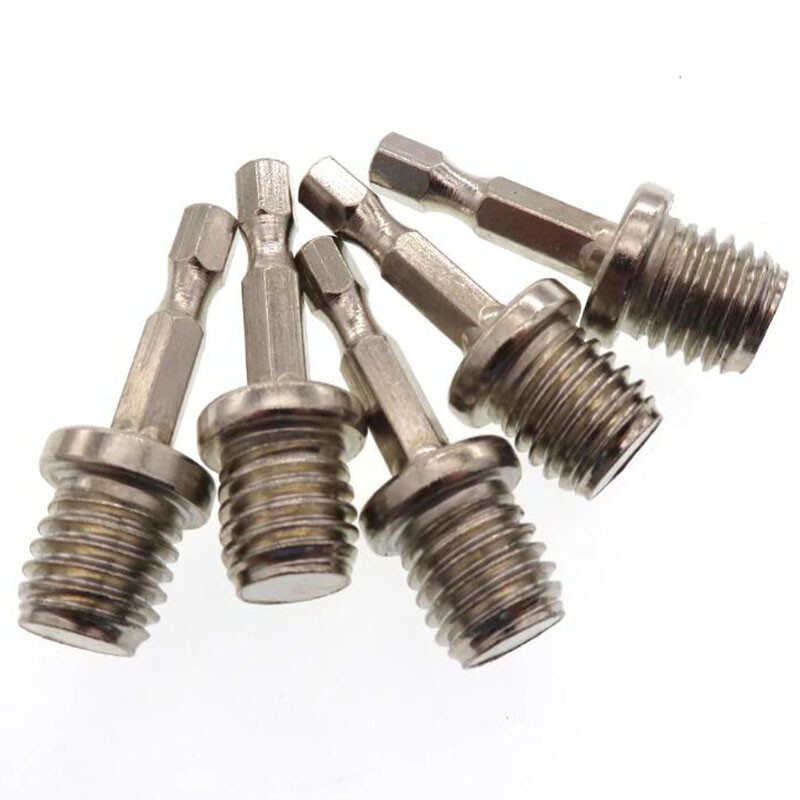 M10 M14 Thread Electric Drill Adapter 1/4″ Hex Shank For Angle Grinder Polishing