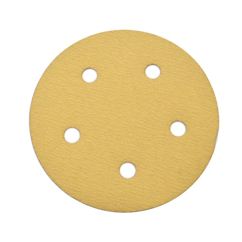 240 Grit 5″ Dia 5-Hole Hook & Loop Sanding Paper 25PK (Ceramic Aluminum Oxide)