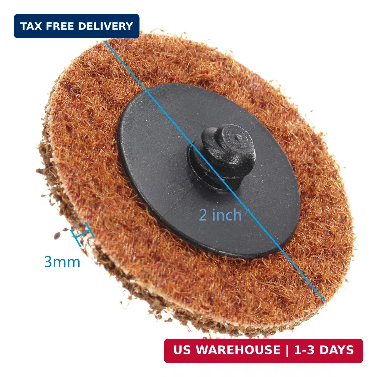 Yakamoz 15pcs 2 Inch Roll Lock Surface Conditioning Sanding Disc with Roll Lock