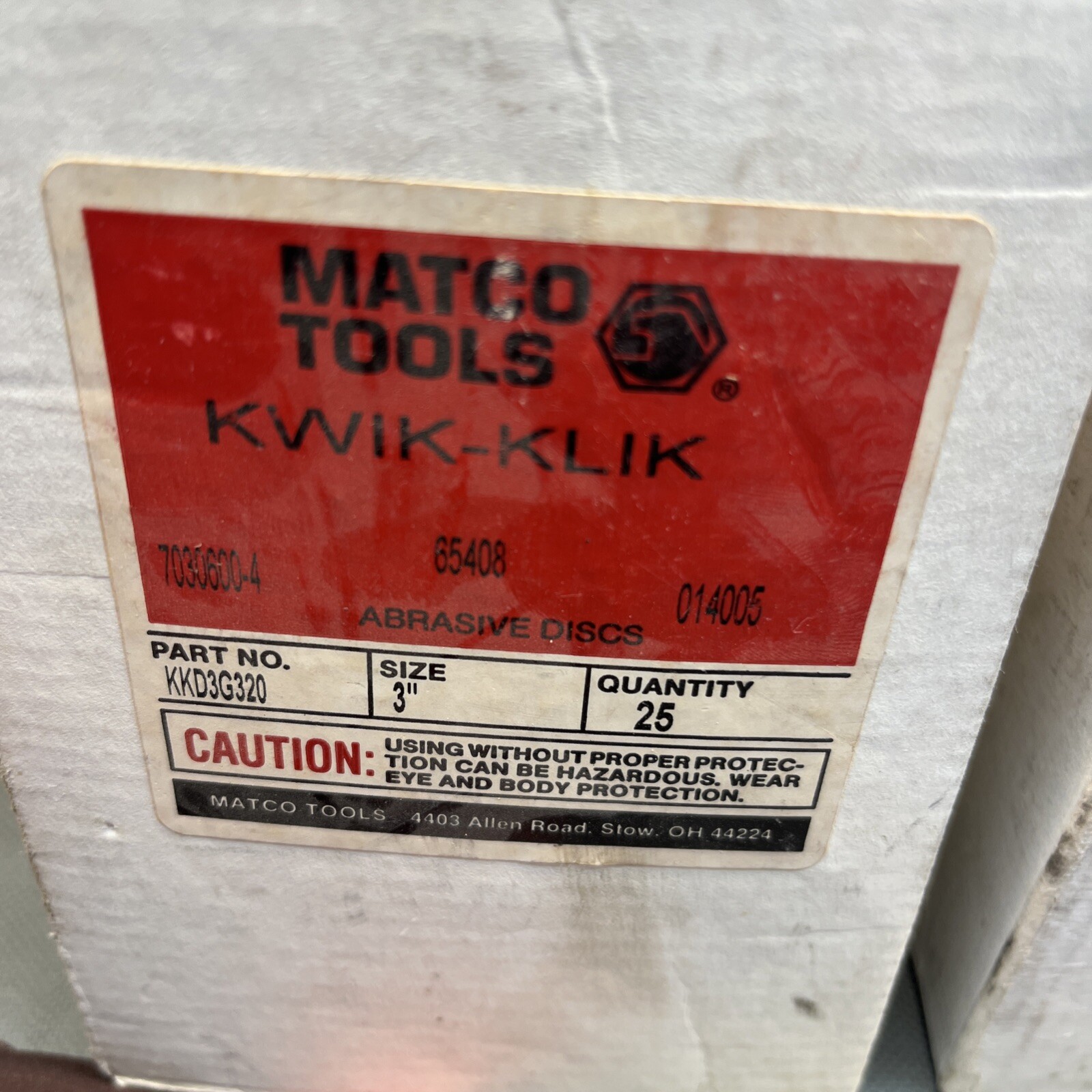 Matco Tools Kwik-Klik 3” Abrasive Sanding Discs 320 And 80 Grit Mixed Lot