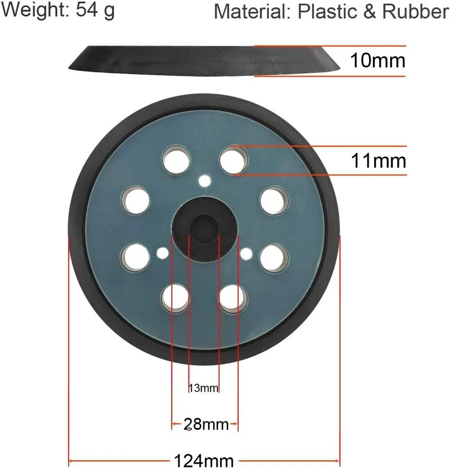 5 Inch 8 Hole Sander Hook and Loop Replacement Pad for Dewalt DW420, DW421, Dw42