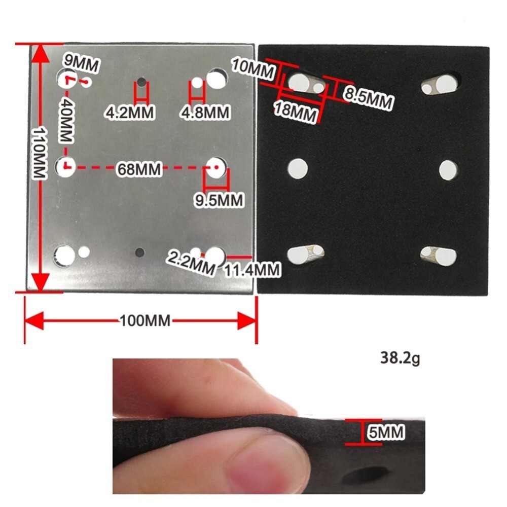 For BO4556 158324-9 Sander 100*110mm 1/4 Sheet Sander Pad Backing Plate Kit