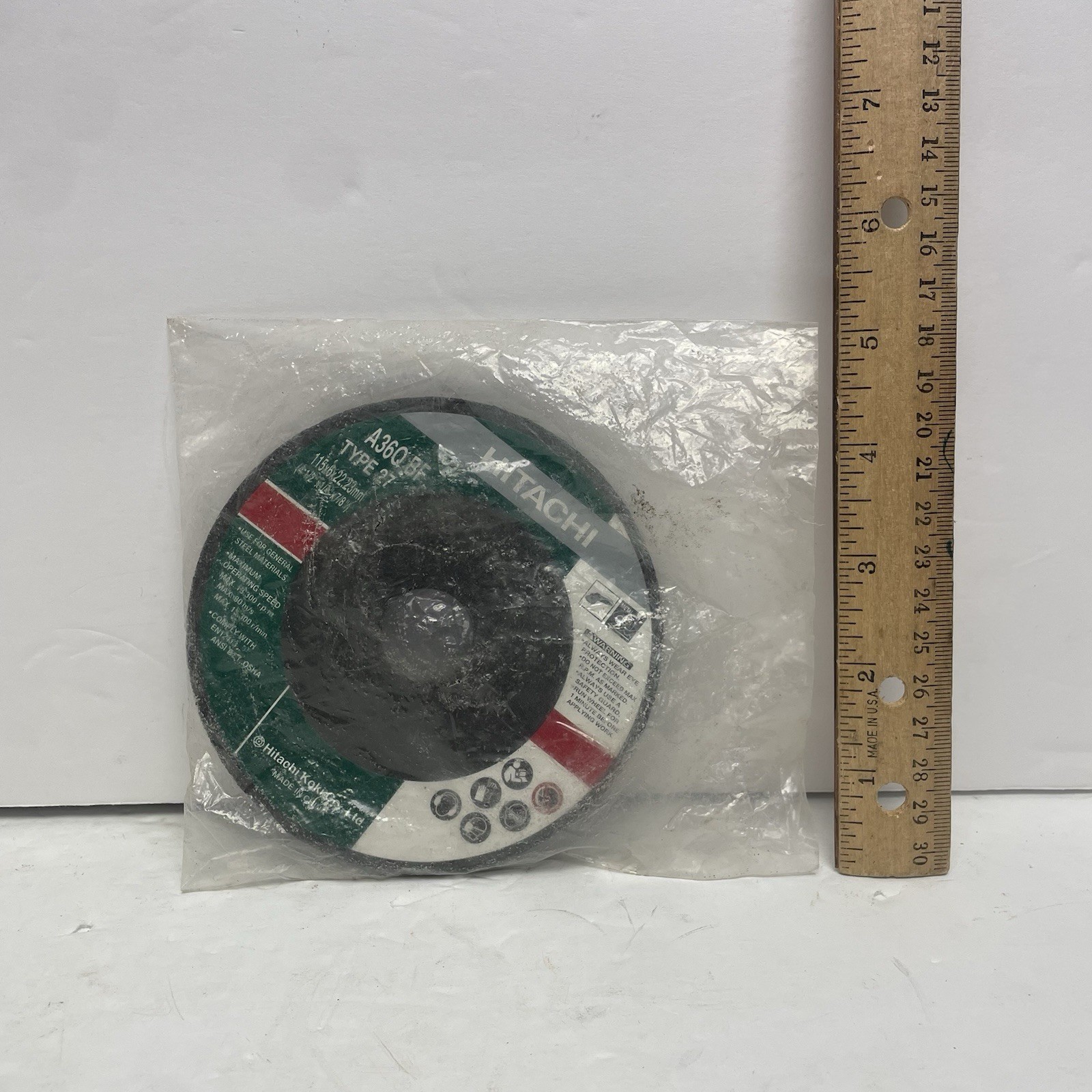 Hitachi Grinding Wheel A24Q BF – Type 27 – 125x2x22mm – Aluminum Oxide