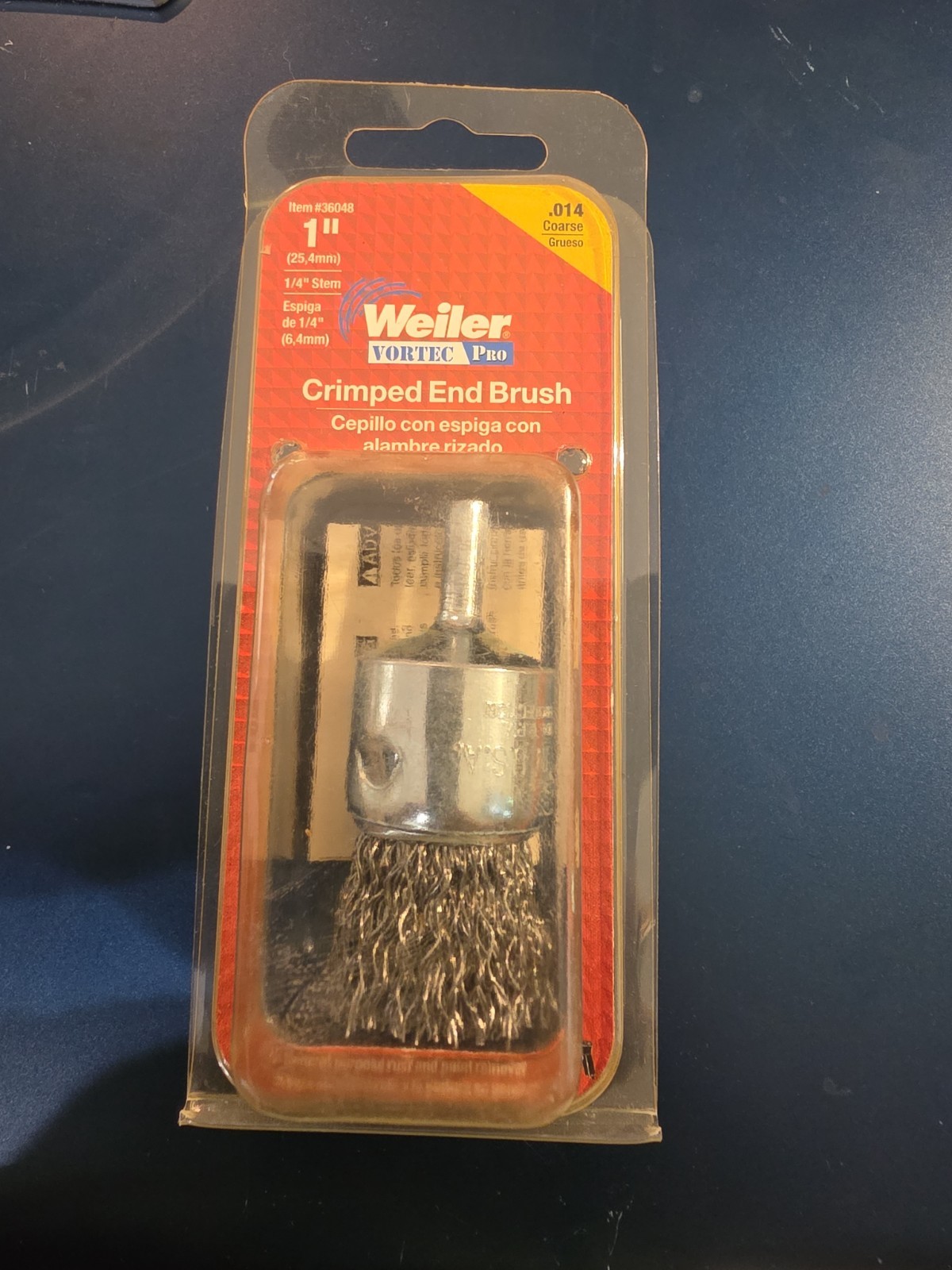 2 Weiler Vortec Pro 1 in. Crimped Wire Wheel Brush Carbon Steel 20000 Rpm USA