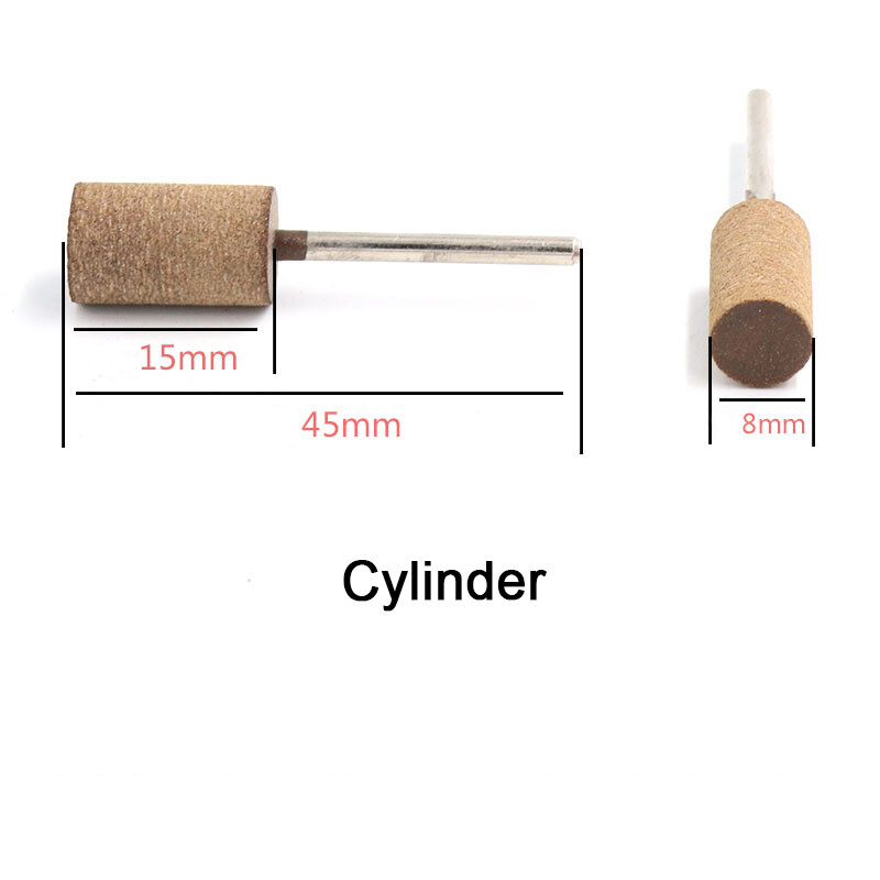 2.35mm/3.0mm Shank Cowhide Grinding Head for Rotary Tools Polishing Marble Metal