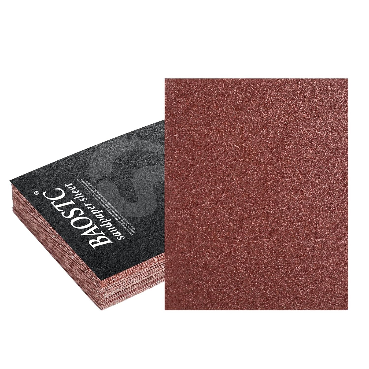 1/4 Sandpaper Sheet,4-1/2″*5-1/2″ Assorted 60-80-120-180-240,50PACK